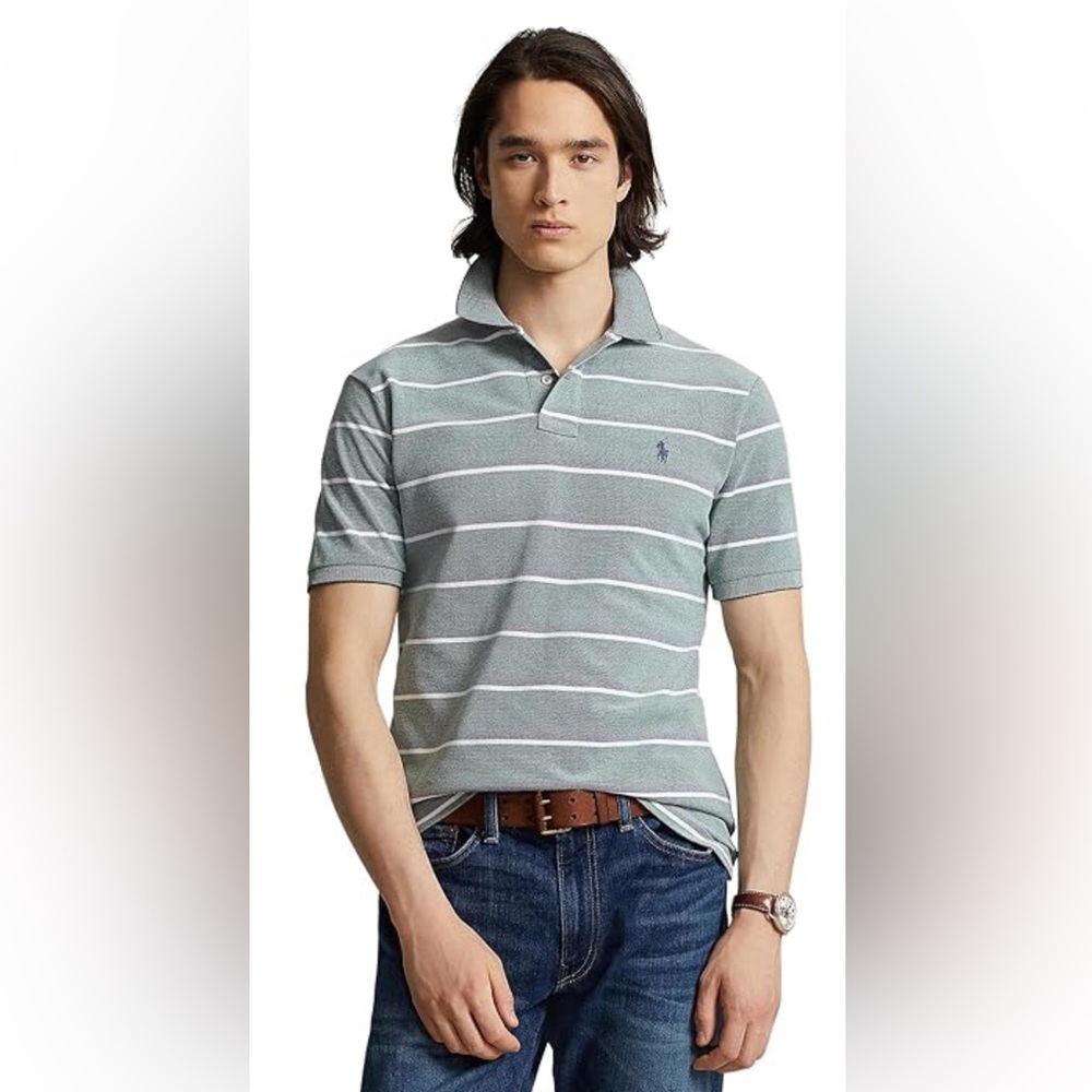 Polo Ralph Lauren Classic Fit Striped Verano Green  Multi Polo Shirt